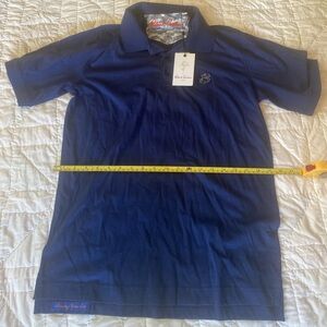 NWT Robert Graham Polo Golf Shirt Mens Size Small Navy Blue
